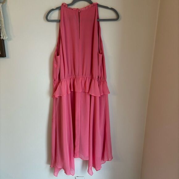 Sam Edelman Tiered handkerchief tie string dress in watermelon punch size 14 NWT - Picture 14 of 15